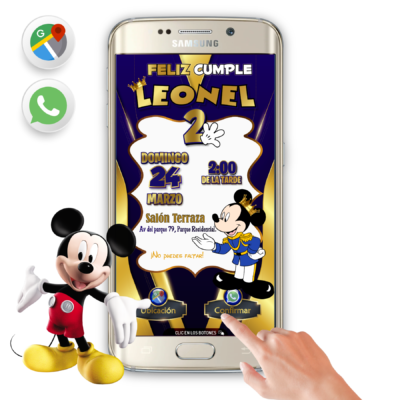 Mickey Mouse Principe – Invitación Interactiva de Cumpleaños para WhatsApp