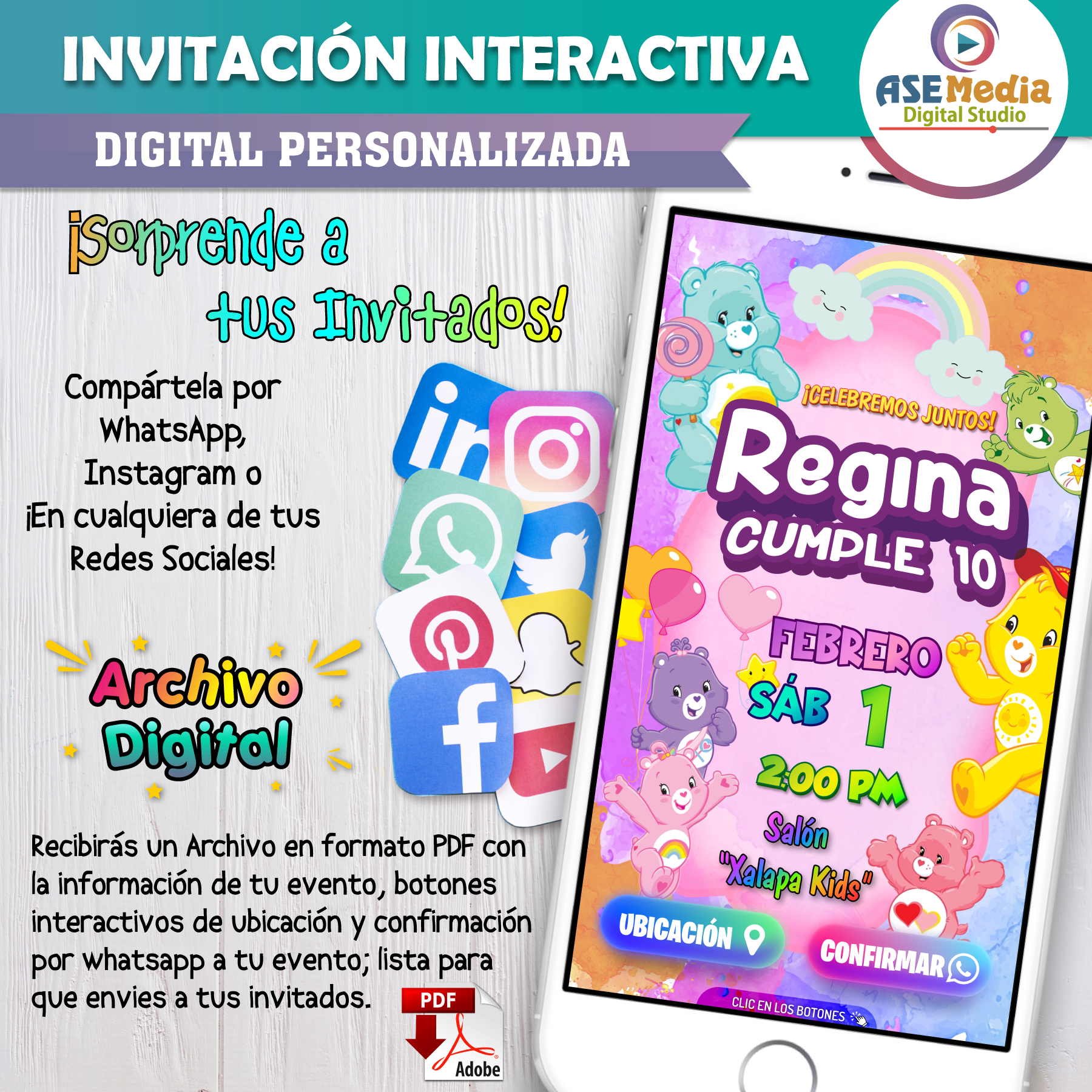 Mis XV Años en Menta – Invitación Interactiva de Cumpleaños para WhatsApp