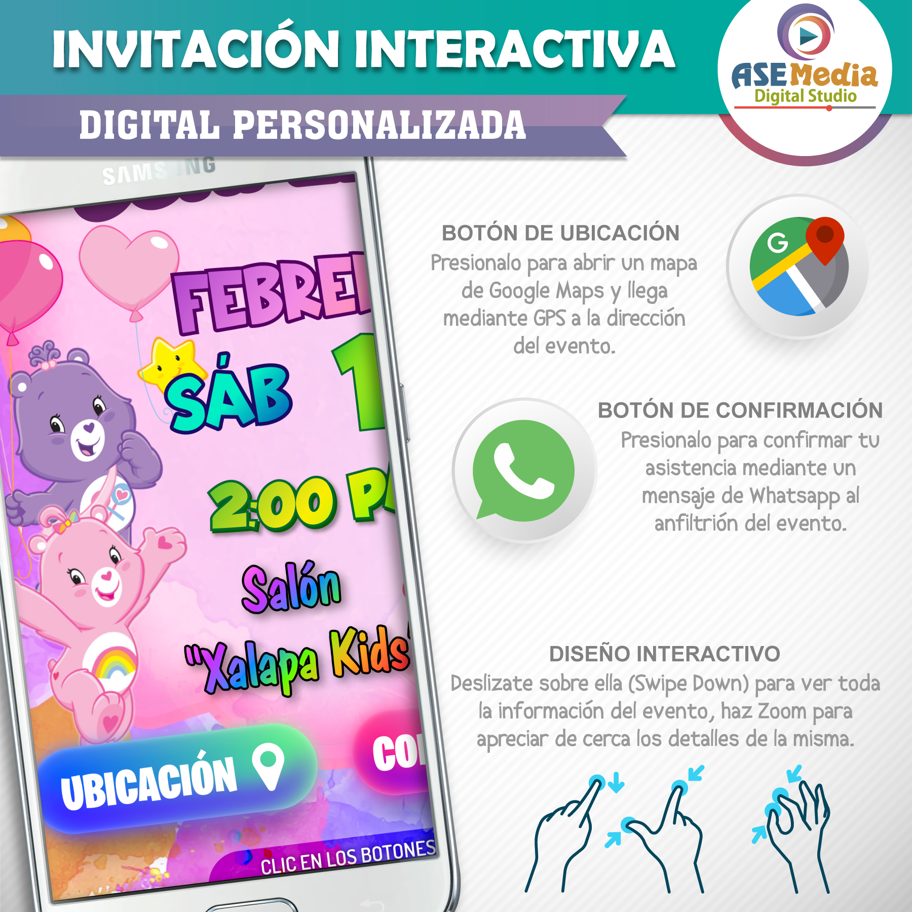 Mis XV Años en Menta – Invitación Interactiva de Cumpleaños para WhatsApp