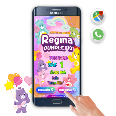 Ositos Cariñositos Arcoriris – Invitación Interactiva de Cumpleaños para WhatsApp