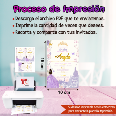 Mis XV Años Rapunzel Invitación Digital