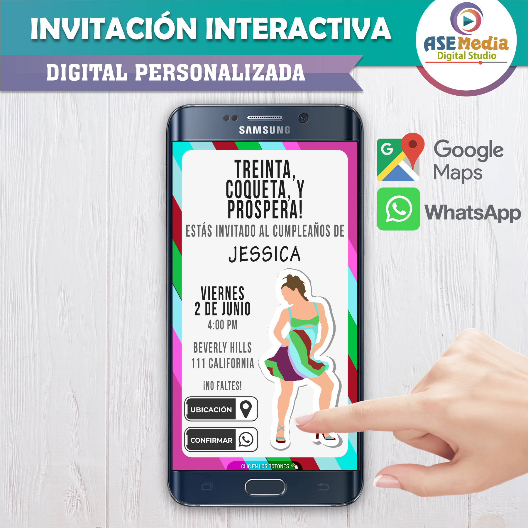 Treinta, Coqueta y Próspera – Invitación Interactiva de Cumpleaños para WhatsApp