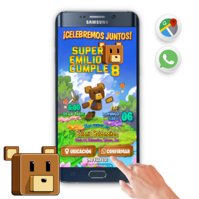 Super Beard Adventure – Invitación Interactiva de Cumpleaños para WhatsApp