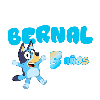 Bluey 02 Logo Personalizado con Nombre