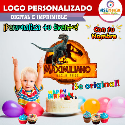 Jurassic World Dominion Pterodáctilo Logo Personalizado con Nombre