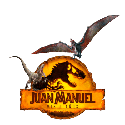 Jurassic World Dominion Pterodáctilo Logo Personalizado con Nombre