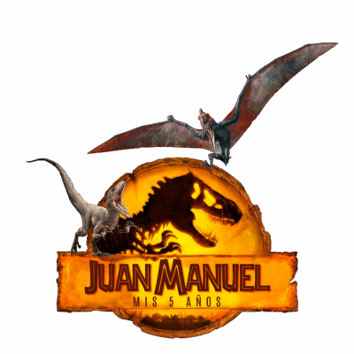 Jurassic World Dominion Pterodáctilo Logo Personalizado con Nombre