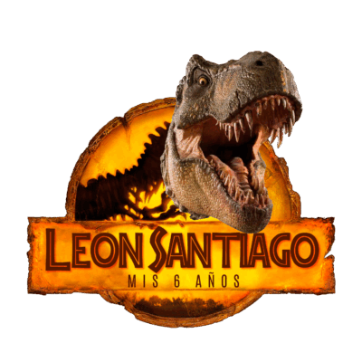 Jurassic World Dominion Tiranosaurio Mordida Logo Personalizado con Nombre