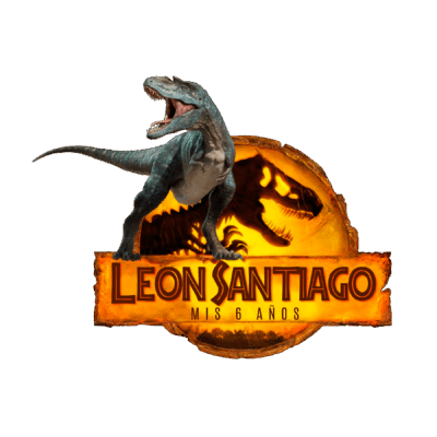 Jurassic World Dominion Tiranosaurio Rex Logo Personalizado con Nombre