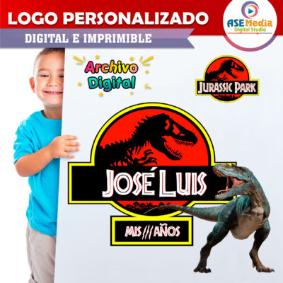 Jurassic Park Pterodáctilo Logo Personalizado con Nombre