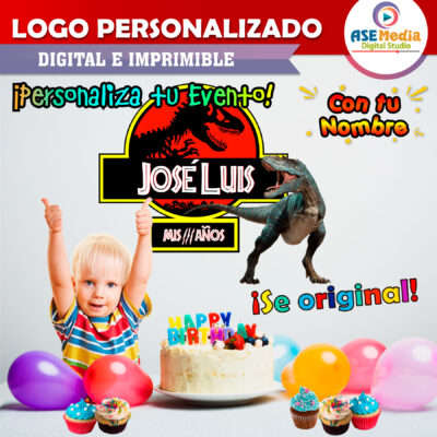 Jurassic Park Pterodáctilo Logo Personalizado con Nombre
