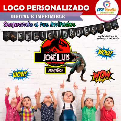 Jurassic Park Pterodáctilo Logo Personalizado con Nombre