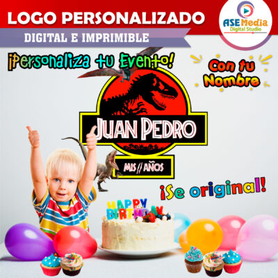 Jurassic Park Pterodáctilo Logo Personalizado con Nombre