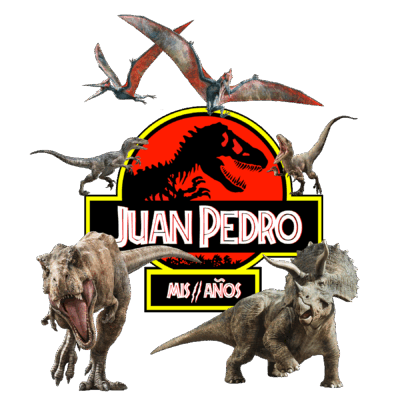 Jurassic Park Dinosaurios Logo Personalizado con Nombre