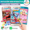 Invitación WEB Interactiva Personalizada con Música ¡Temática Especial!