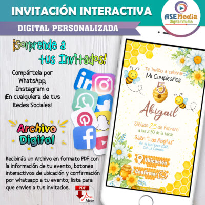 Mi Fiesta Mágica- Invitación Interactiva de Cumpleaños para WhatsApp