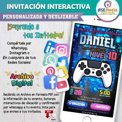 Fiesta Mexicana – Invitación Interactiva de Cumpleaños para WhatsApp