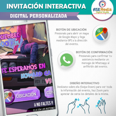 Joystick, Play Station – Invitación Interactiva de Cumpleaños para WhatsApp