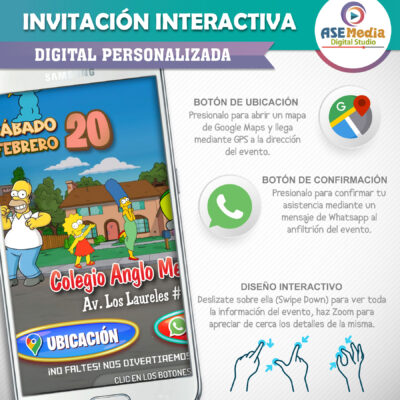 Cerveza Duff, Los Simpsons – Invitación Interactiva de Cumpleaños para WhatsApp