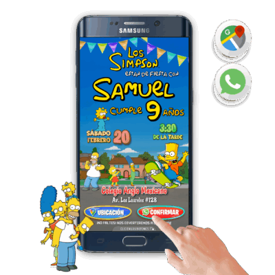 Los Simpsons – Invitación Interactiva de Cumpleaños para WhatsApp