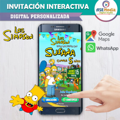 Los Simpsons – Invitación Interactiva de Cumpleaños para WhatsApp