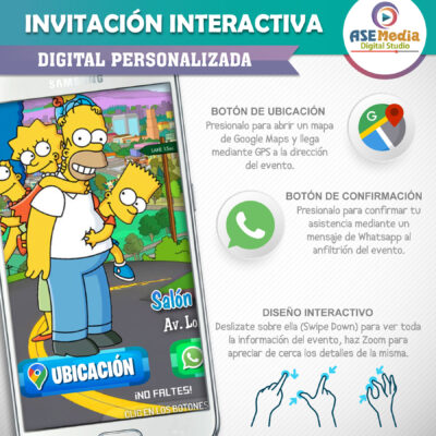 Los Simpsons – Invitación Interactiva de Cumpleaños para WhatsApp