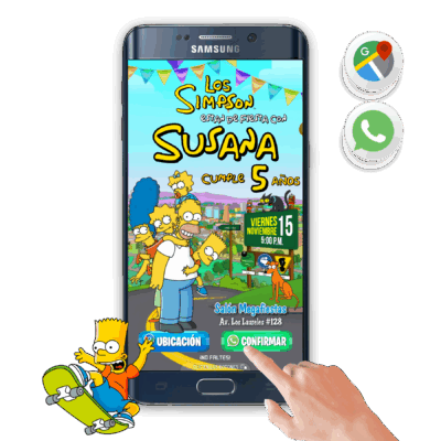 Cumpleaños Simpsons – Invitación Interactiva de Cumpleaños para WhatsApp