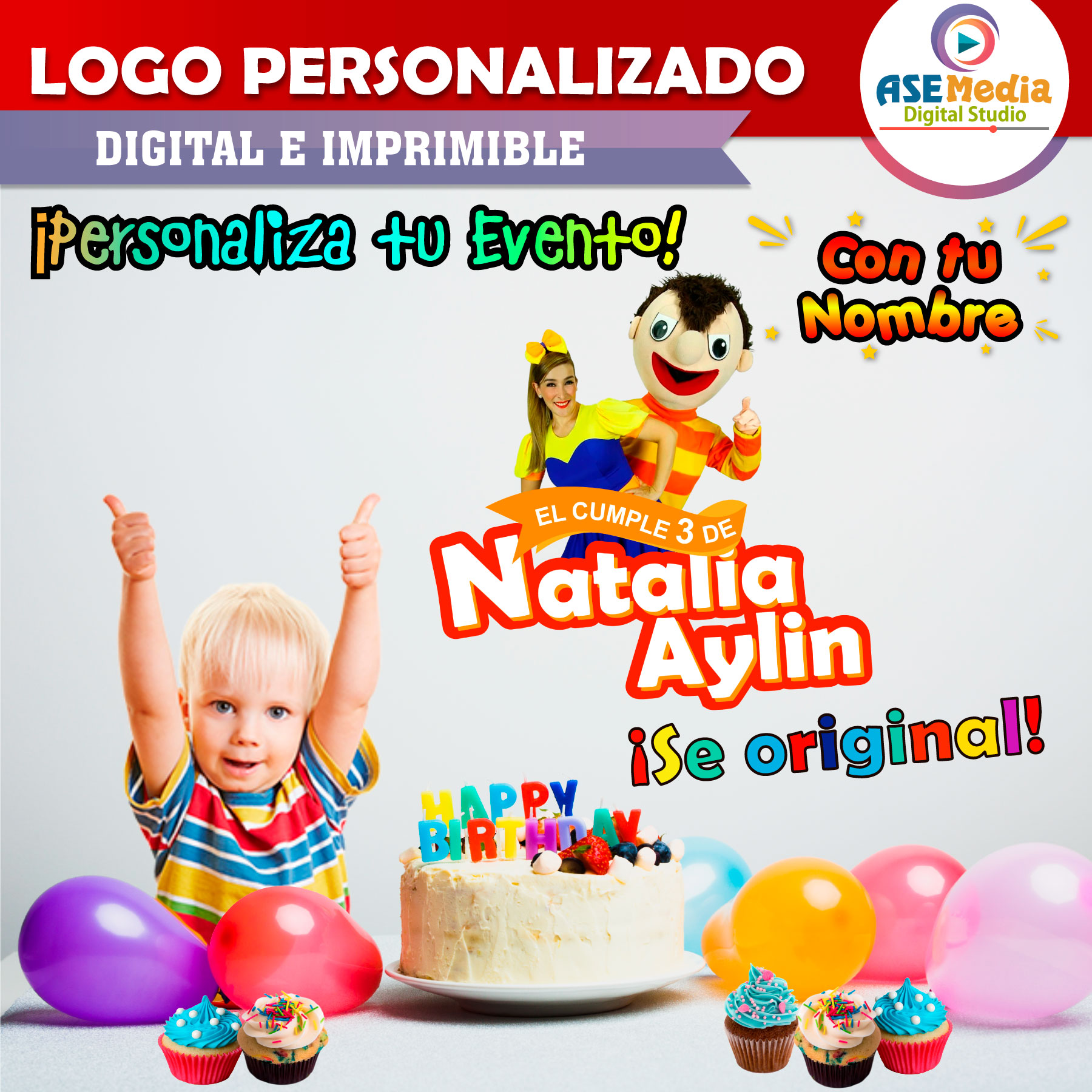 Bely y Beto Logo Personalizado con Nombre