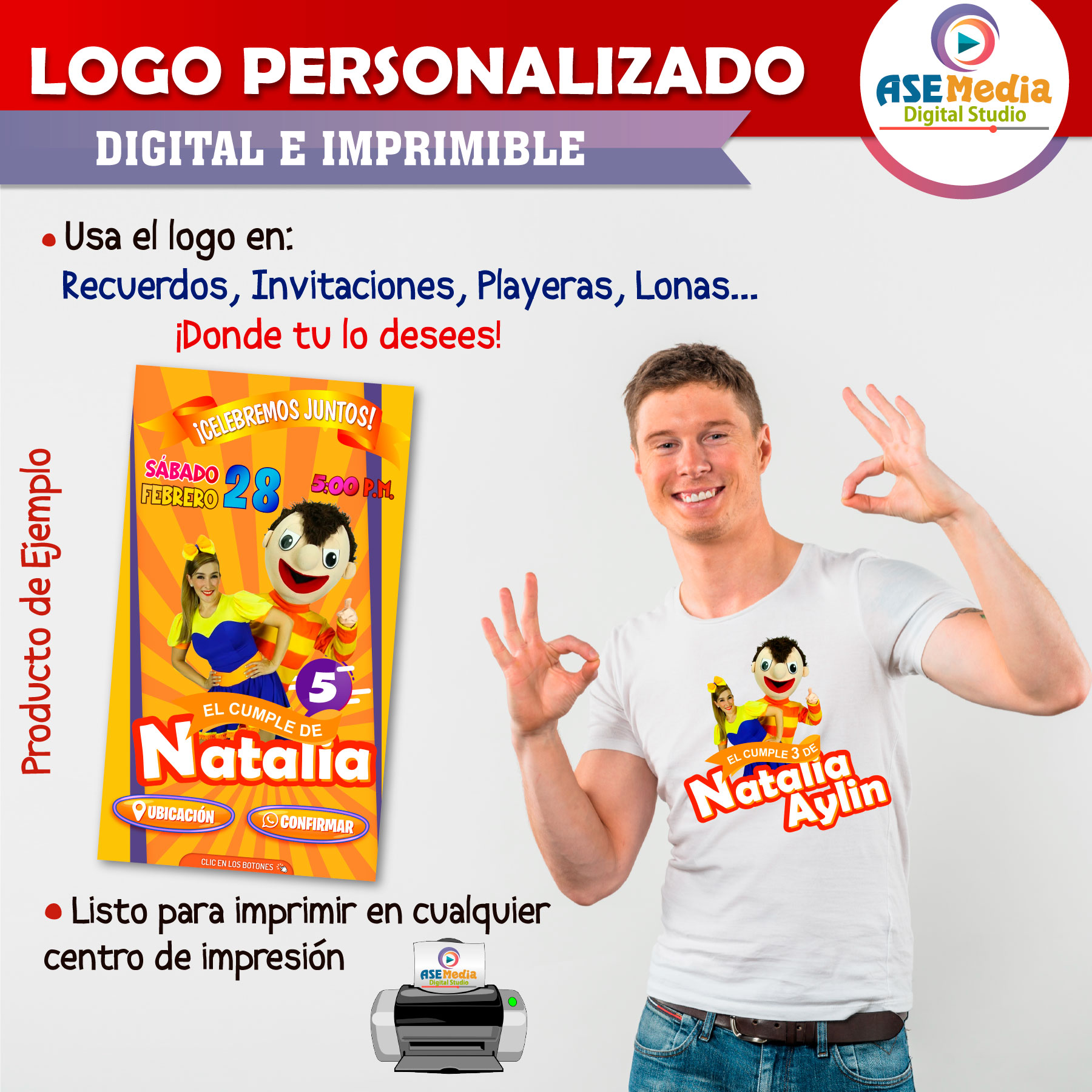 Bely y Beto Logo Personalizado con Nombre