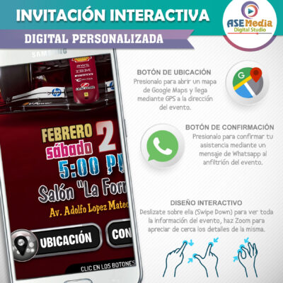 Fórmula 1, Ferrari – Invitación Interactiva de Cumpleaños para WhatsApp