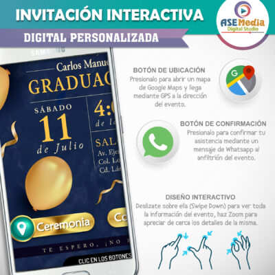 Mi Graduación de Kinder para Niño – Invitación Interactiva para WhatsApp