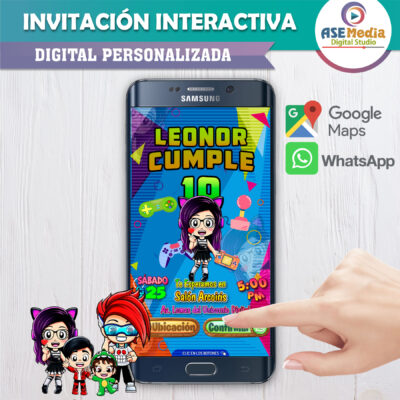 Luigi de Mario Bros – Invitación Interactiva de Cumpleaños para WhatsApp