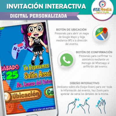 Luigi de Mario Bros – Invitación Interactiva de Cumpleaños para WhatsApp