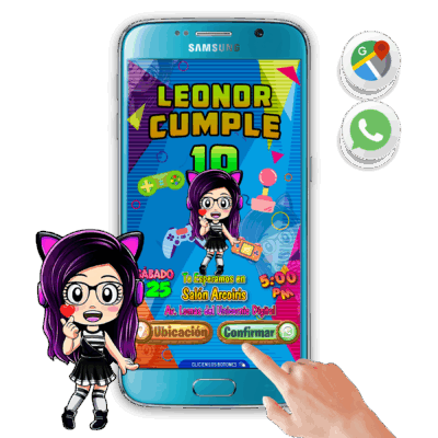 Kori Juega, Karim Juega – Invitación Interactiva de Cumpleaños para WhatsApp