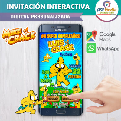 Mikecrack- Invitación Digital de Cumpleaños