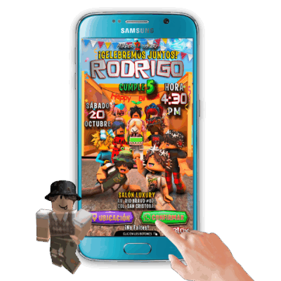 Murder Mystery 2, Roblox – Invitación Interactiva de Cumpleaños para WhatsApp