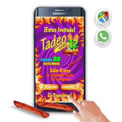 Takis Fuego – Invitación Interactiva de Cumpleaños para WhatsApp