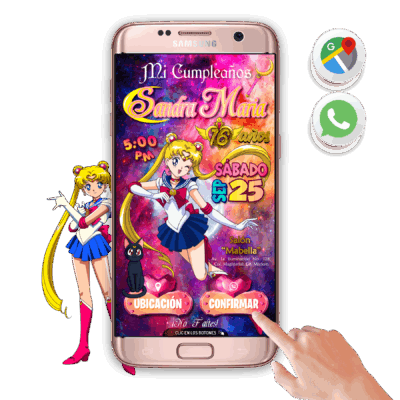 Sailor Moon – Invitación Interactiva de Cumpleaños para WhatsApp