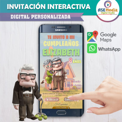 Carl y Ellie, Una Aventura de Altura UP – Invitación Interactiva de Cumpleaños para WhatsApp