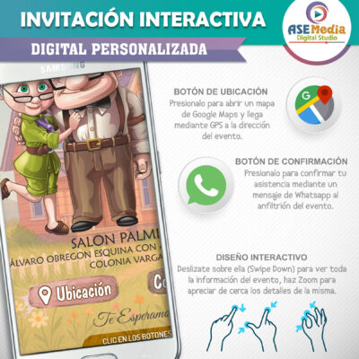 Carl y Ellie, Una Aventura de Altura UP – Invitación Interactiva de Cumpleaños para WhatsApp