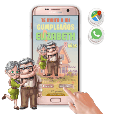 Carl y Ellie, Una Aventura de Altura UP – Invitación Interactiva de Cumpleaños para WhatsApp
