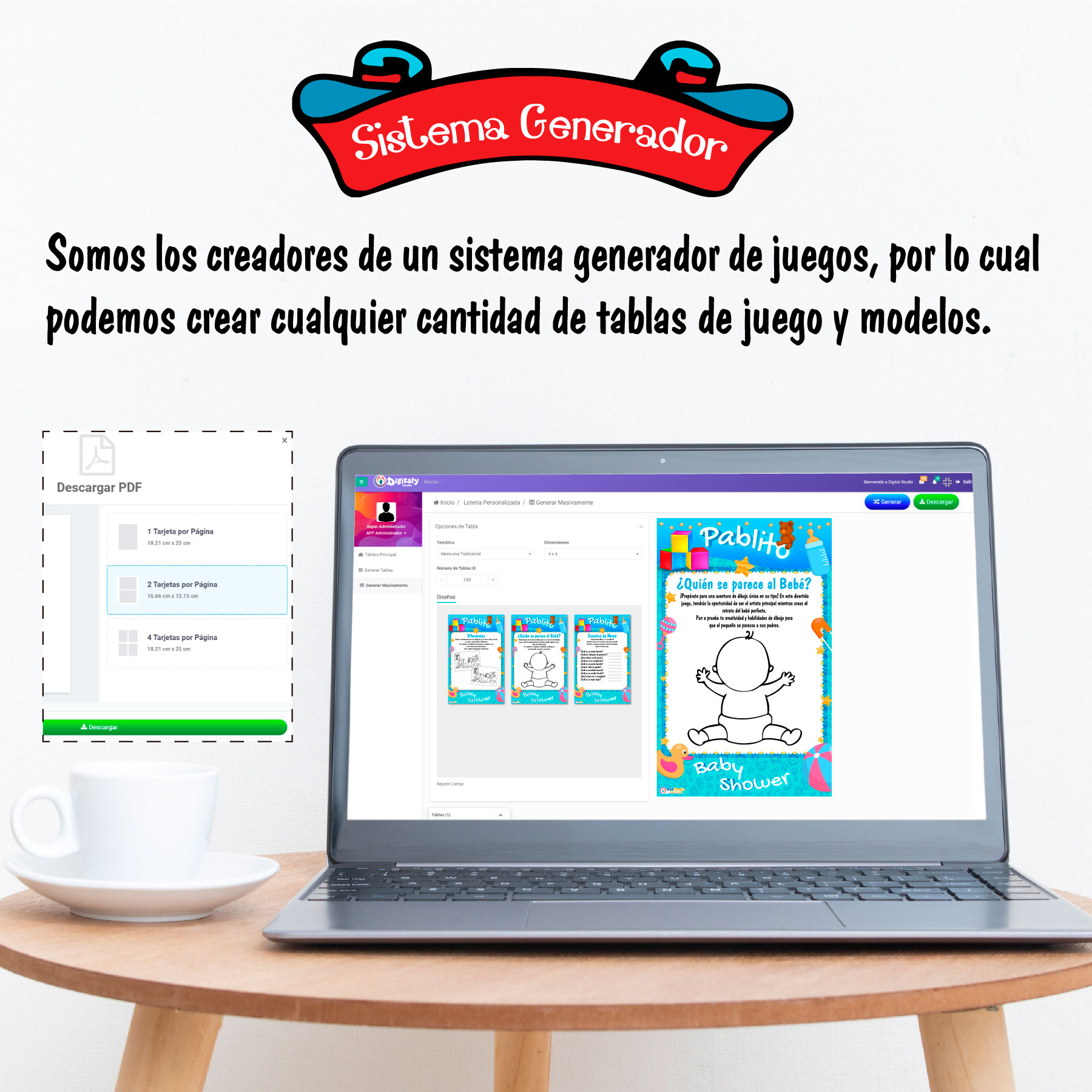 Juegos Baby Shower Osito con Globos Imprimible