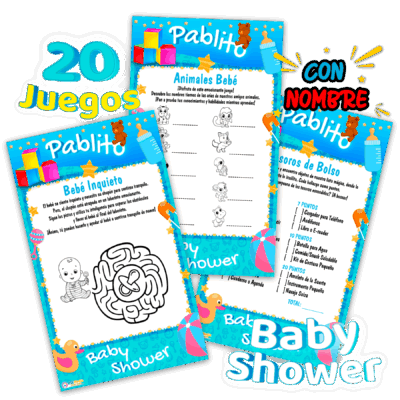 Juegos Baby Shower Niño Imprimible