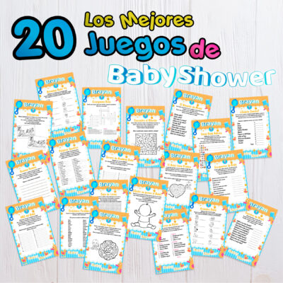 Juegos Baby Shower Osita con Globos Imprimible