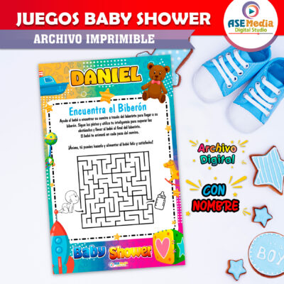 Juegos Baby Shower Niño Imprimible