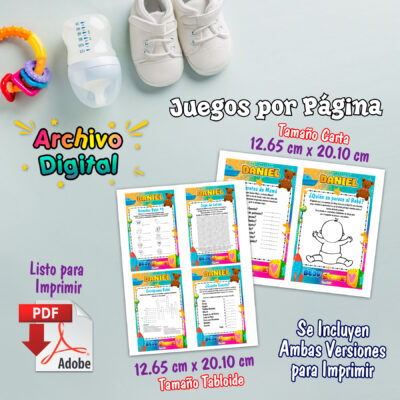 Juegos Baby Shower Niño Imprimible