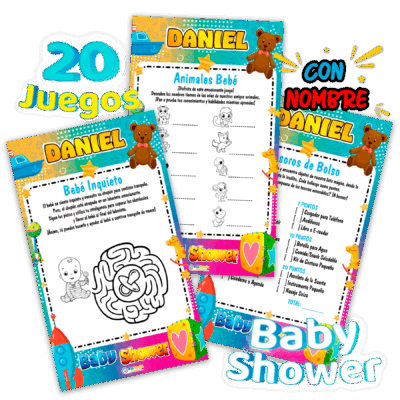 Juegos Baby Shower Feliz Imprimible