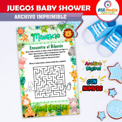 Juegos Baby Shower Feliz Imprimible