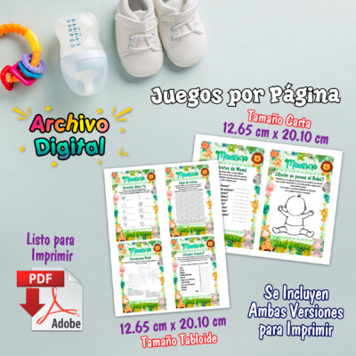 Juegos Baby Shower Feliz Imprimible
