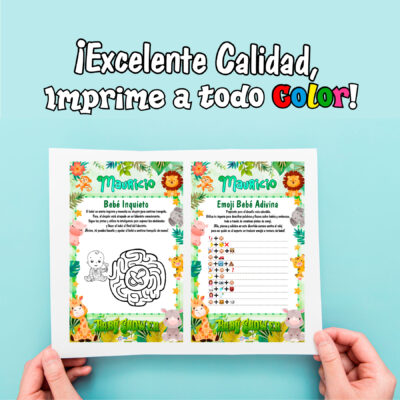 Juegos Baby Shower Feliz Imprimible